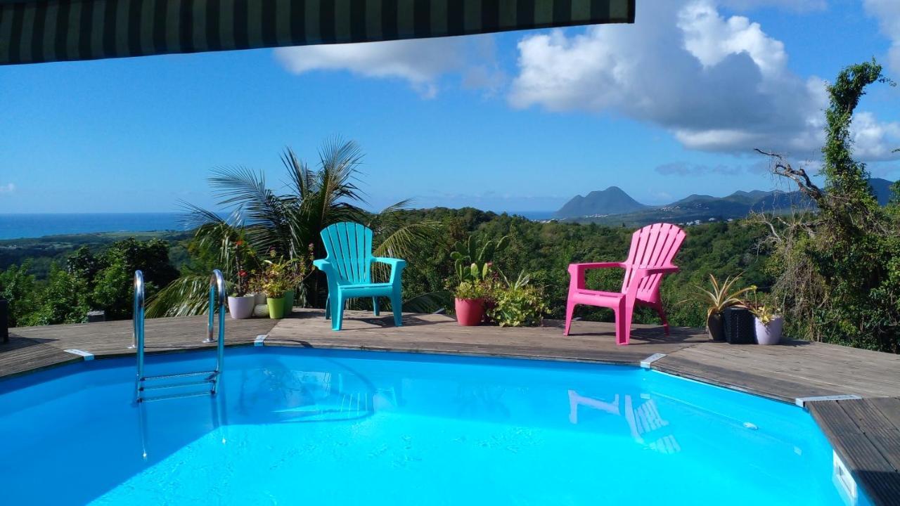 Chambre Chez L'Habitant Avec Piscine Privative Et Vue Panoramique Sur La Mer Des Caraibes Desmarinieres Exterior foto